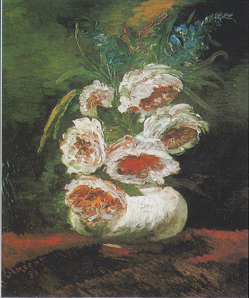Vincent Van Gogh Vase of Peonies oil painting image